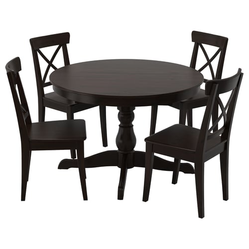 Ingatorp Meja Dan 4 Kerusi Hitam Coklat Hitam Ikea