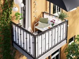 INGMARSÖ Sofa 2 tempat duduk, dalam/luar, putih hijau/kuning air, 118x69x69 cm