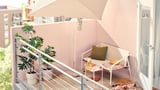INGMARSÖ Sofa 2 tempat duduk, dalam/luar, putih hijau/kuning air, 118x69x69 cm