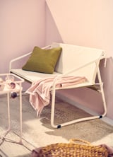 INGMARSÖ Sofa 2 tempat duduk, dalam/luar, putih hijau/kuning air, 118x69x69 cm