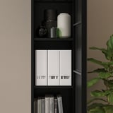 IVAR Kabinet berpintu, hitam jaringan dawai halus, 40x160 cm