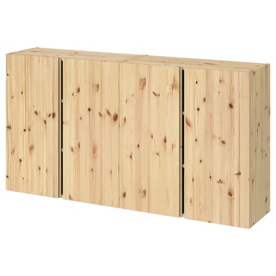 IVAR Kabinet dinding berpintu, kayu pain, 160x30x83 cm