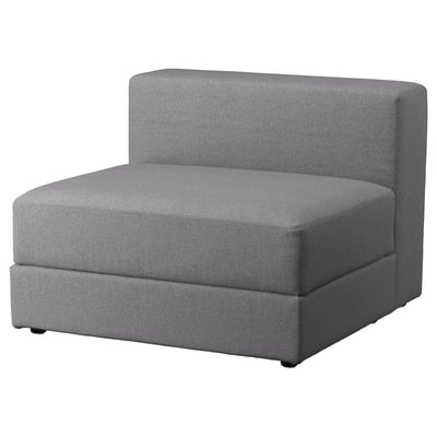 JÄTTEBO Modul 1.5 tempat duduk + storan, Tonerud kelabu