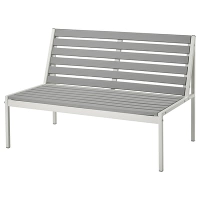 JOLPEN Sofa 2 tempat duduk, luar rumah, putih/kelabu, 100x59x67 cm