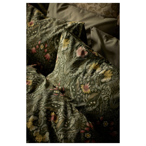 KÄRRDUNÖRT Sarung duvet dan 2 sarung bantal