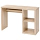 KALLAX Meja, putih berwarna/kesan kayu oak, 111x39 cm