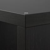 KALLAX Unit rak, hitam coklat, 112x147 cm