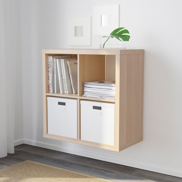 kallax unit rak kesan kayu oak