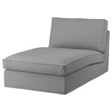 KIVIK Sarung untuk chaise longue, Tibbleby kuning air/kelabu