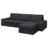 KIVIK Sofa 4 tempat duduk + chaise longue, Tresund antrasit