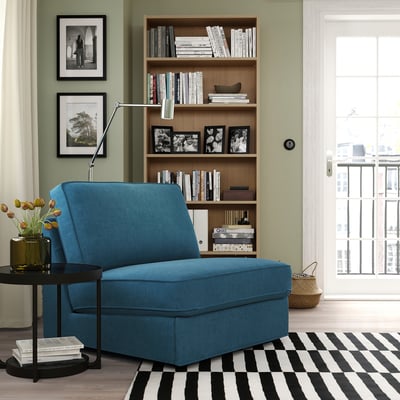 KIVIK Sofa katil 1 tempat duduk, Tallmyra biru