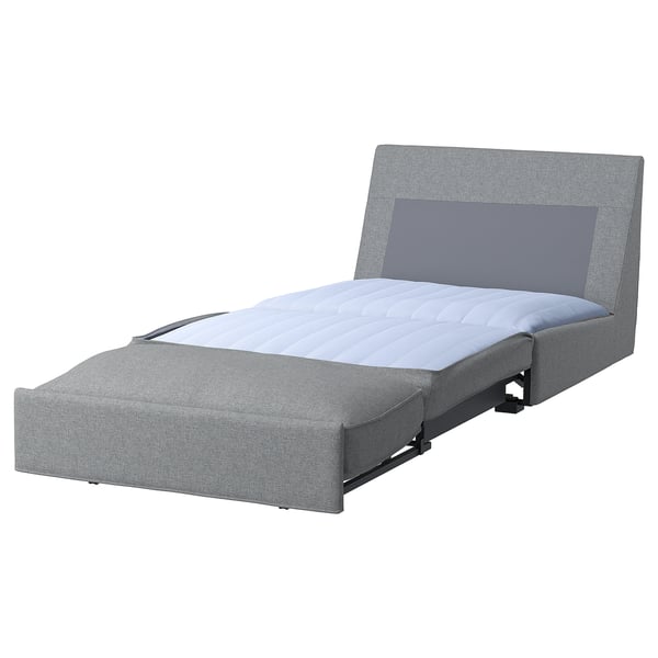 KIVIK Sofa katil 1 tempat duduk, Tibbleby kuning air/kelabu