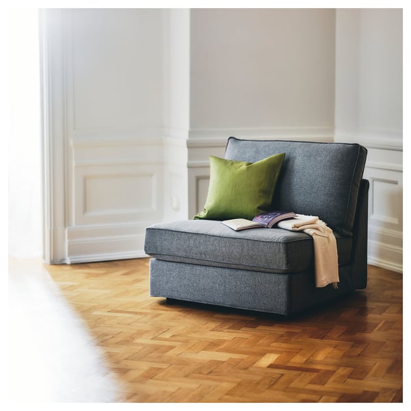 KIVIK Sofa katil 1 tempat duduk, Tibbleby kuning air/kelabu