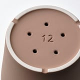 KLARBÄR Pasu tanaman beralas, dalam/luar coklat, 12 cm