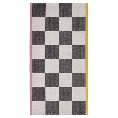 KLASSRUM Ambal, tenunan rata, putih/hitam, 60x120 cm