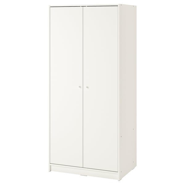 KLEPPSTAD Almari pakaian 2 pintu, putih, 79x176 cm