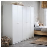KLEPPSTAD Almari pakaian 2 pintu, putih, 79x176 cm