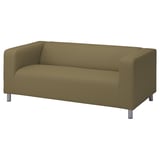 KLIPPAN Sofa 2 tempat duduk, Vissle kuning-hijau