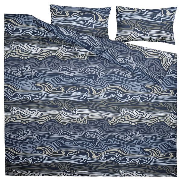 KLIPPNEJLIKA Sarung duvet dan 2 sarung bantal