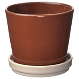 KLOTLÖNN Pasu tanaman beralas, dalam/luar/merah/coklat kuning air muda, 12 cm