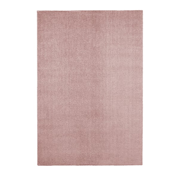 KNARDRUP Ambal, bulu rendah, merah jambu pucat, 133x195 cm