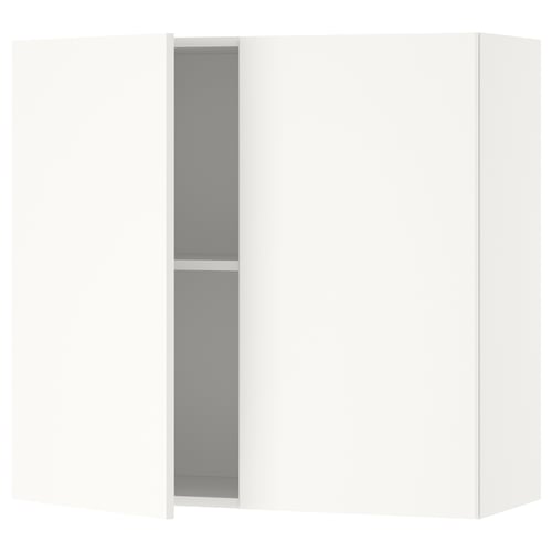 KNOXHULT Kabinet dinding berpintu, putih, 80x75 cm