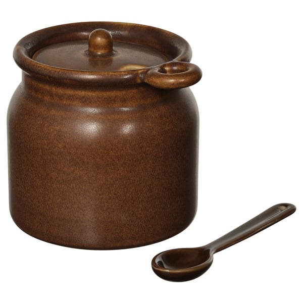 KÖSSEBÄR Balang dengan sudu, coklat, 0.3 l