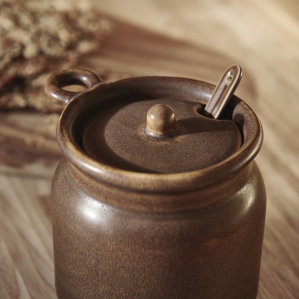 KÖSSEBÄR Balang dengan sudu, coklat, 0.3 l