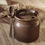 KÖSSEBÄR Balang dengan sudu, coklat, 0.3 l