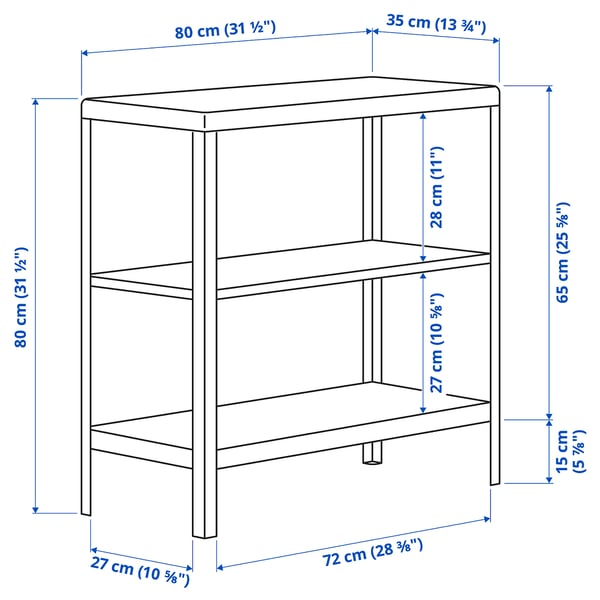 KOLBJÖRN Unit para-para dalam/luar, kuning air, 80x81 cm