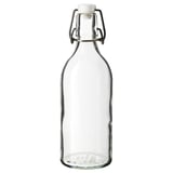 KORKEN Botol dengan penyumbat, kaca jernih, 0.5 l