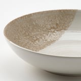 KRUSTISTEL Pinggan jeluk, bercorak/kuning air muda, 19 cm