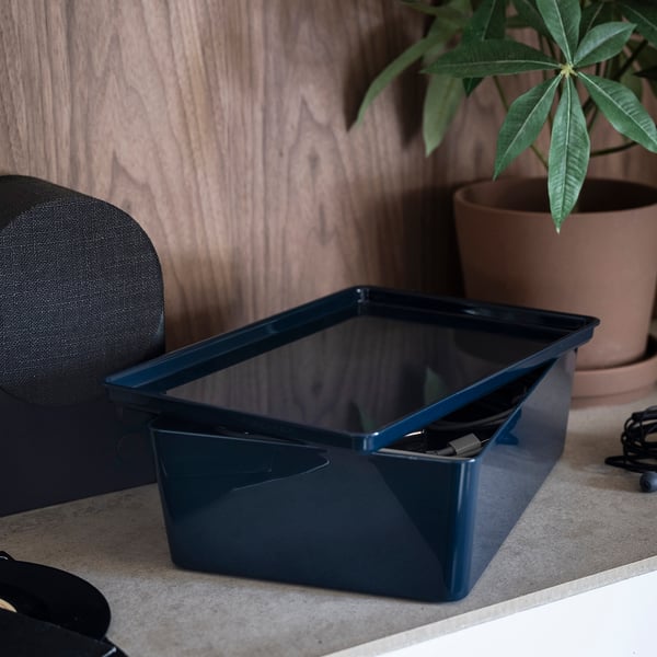 KUGGIS Penutup, hitam biru, 18x26 cm