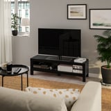 LACK Kabinet TV, hitam coklat, 120x35x36 cm