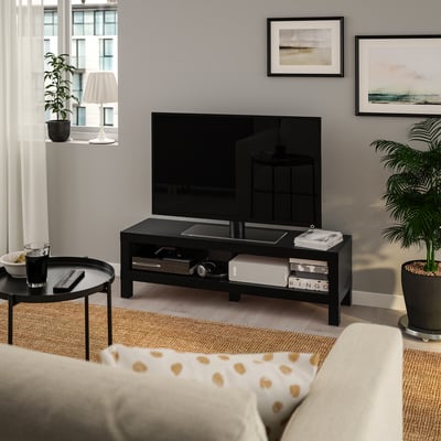 LACK Kabinet TV, hitam coklat, 120x35x36 cm