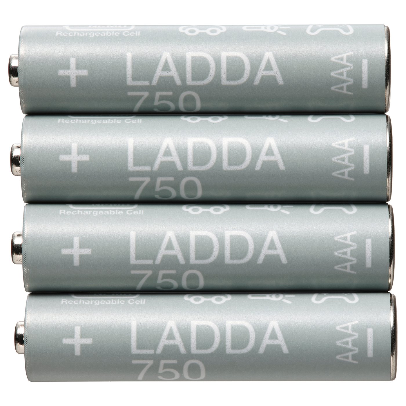LADDA Bateri dapat dicas semula, HR03 AAA 1.2V, 750mAh