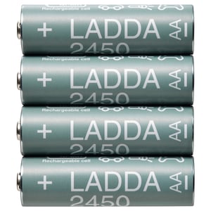 LADDA Bateri dapat dicas semula, HR06 AA 1.2V, 2450mAh