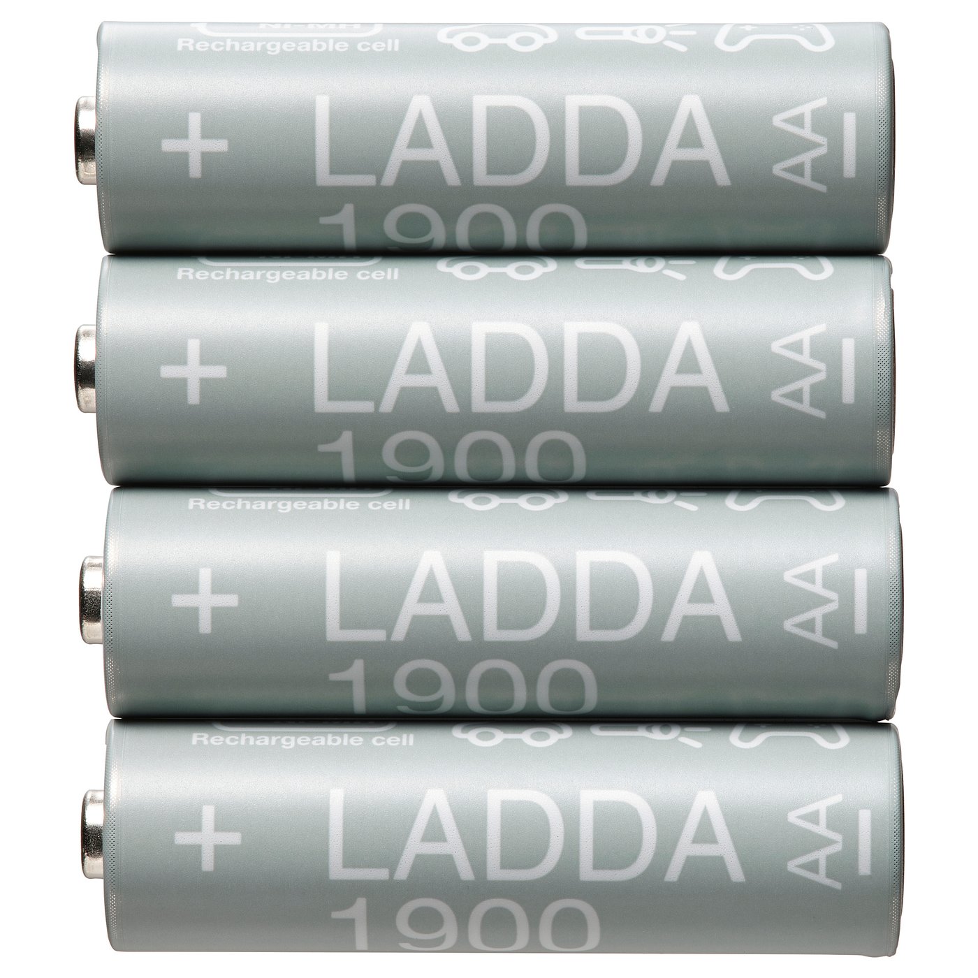 LADDA Bateri dapat dicas semula, HR06 AA 1.2V, 1900mAh
