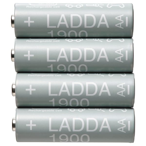 LADDA Bateri dapat dicas semula, HR06 AA 1.2V, 1900mAh
