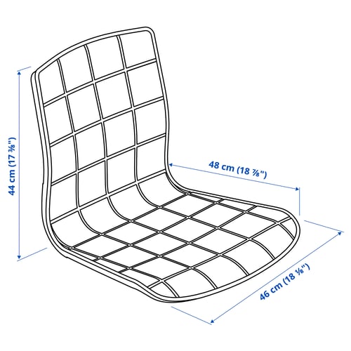 LÄKTARE Sarung kerusi, Gunnared kelabu sederhana