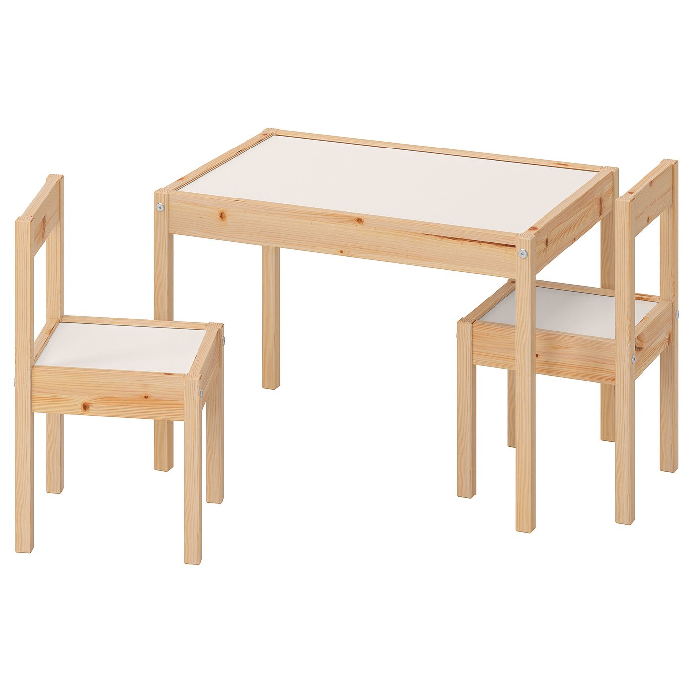 Latt Meja Kanak Kanak Dgn 2 Kerusi Putih Kayu Pain Ikea