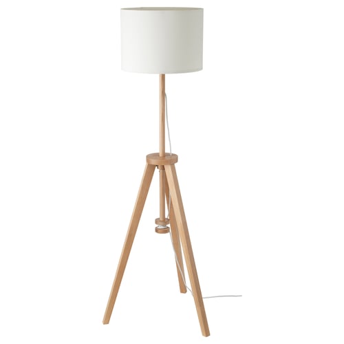 LAUTERS Lampu lantai, ash/putih