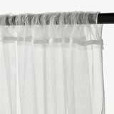 LILL Langsir net, 1 pasang, putih/dengan saku rod, 280x250 cm