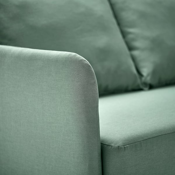 LINDÅKRA Sofa katil dua tempat duduk, Vissle kelabu hijau muda