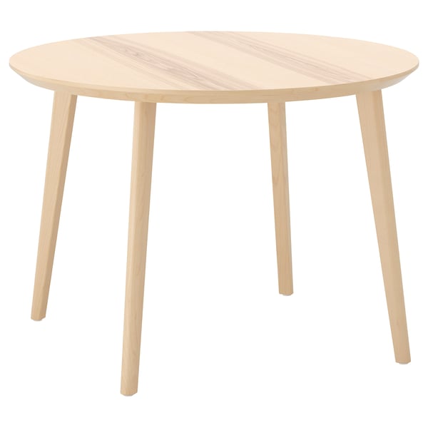 LISABO Meja, venir kayu ash, 105 cm