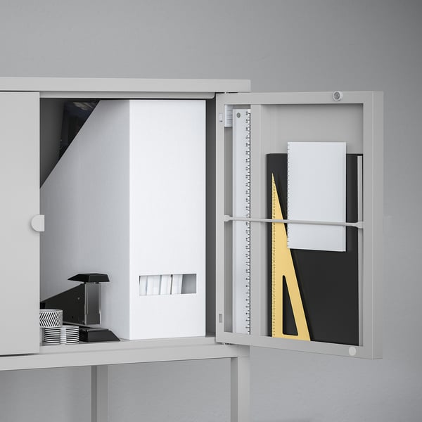 LIXHULT Kabinet, logam/kelabu, 60x35 cm