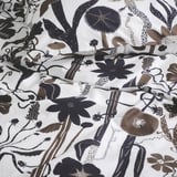 LUNDSKAFTING Sarung duvet dan 2 sarung bantal, putih/hitam/coklat, 200x200/50x80 cm