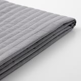 LYCKSELE Sarung sofa katil 2 tempat duduk, Knisa kelabu muda