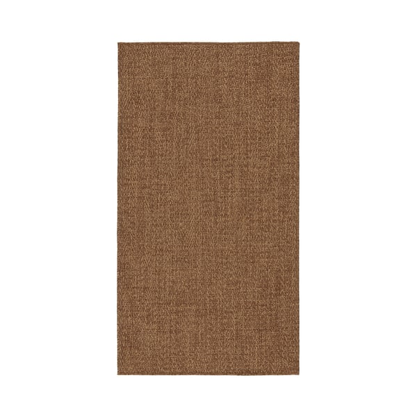 LYDERSHOLM Ambal tenun rata, dalam/luar, coklat sederhana, 80x150 cm