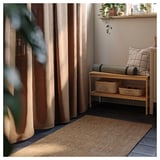LYDERSHOLM Ambal tenun rata, dalam/luar, coklat sederhana, 80x150 cm